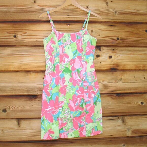 Vintage Lilly Pulitzer Birdie Print Shift Dress - Picture 2 of 9